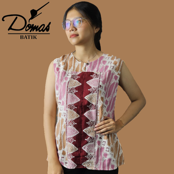 Atasan Batik Wanita Paris Tanpa Lengan BD 0201010