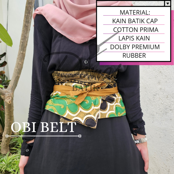 Obi Belt Wanita Premium Green Yellow BD 0404006