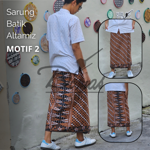 Altamiz Sarung Batik Katun Cap Kombasi Tulis Motif 2