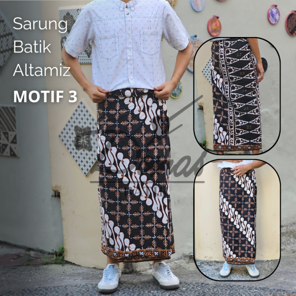 Altamiz Sarung Batik Katun Cap Kombasi Tulis Motif 3