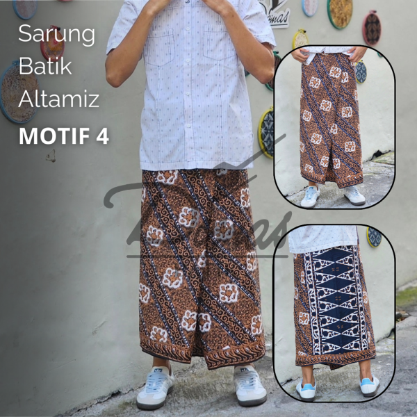 Altamiz Sarung Batik Katun Cap Kombasi Tulis Motif 4