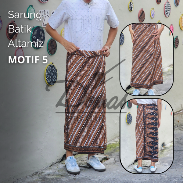 Altamiz Sarung Batik Katun Cap Kombasi Tulis Motif 5