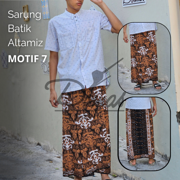 Altamiz Sarung Batik Katun Cap Kombasi Tulis Motif 7