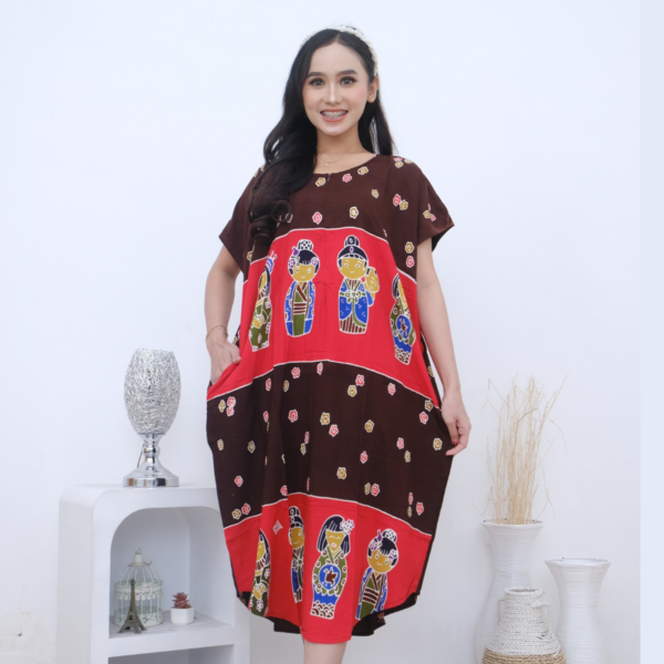 Domas Daster Batik Kelelawar Rayon Super Premium Ondel Ondel BD 0204013