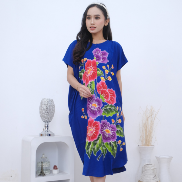 Domas Daster Batik Kelelawar Rayon Super Premium Blue BD 0204012