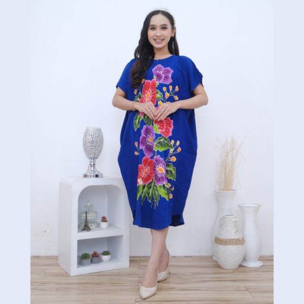 Domas Daster Batik Kelelawar Rayon Super Premium Blue BD 0204012 - Image 4