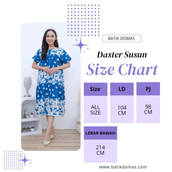 Susun Daster Batik Wanita Rayon Super Premium BD 0204011 - Image 2