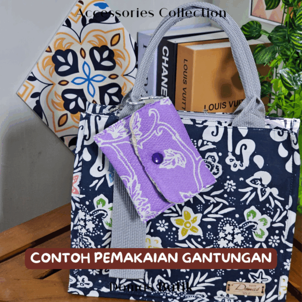 Domas Dompet Batik Foam Purple White BD 0401069 - Image 3