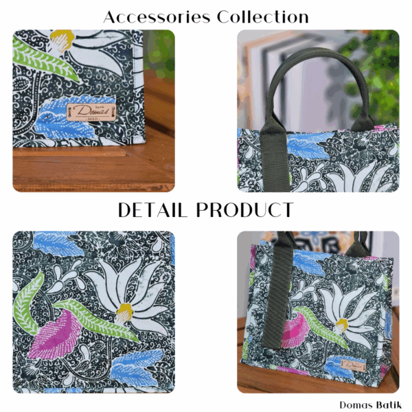 Handbag Batik Modern Batik Cap Tulis Green BD 0401069 - Image 3