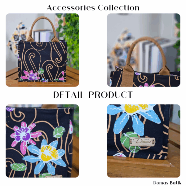 Handbag Batik Modern Batik Cap Tulis Black BD 0401070 - Image 3