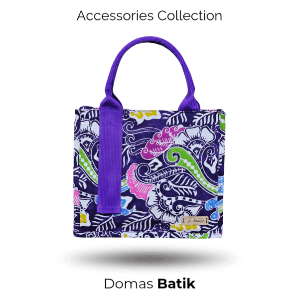 Handbag Batik Modern Batik Cap Tulis Purple BD 0401071 - Image 2