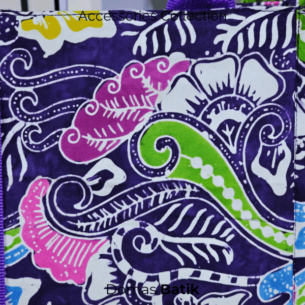 Handbag Batik Modern Batik Cap Tulis Purple BD 0401071 - Image 5