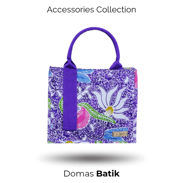 Handbag Batik Modern Batik Cap Tulis Purple Abstrak BD 0401073 - Image 3