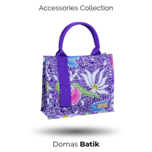 Handbag Batik Modern Batik Cap Tulis Purple Abstrak BD 0401073