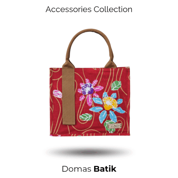 Handbag Batik Modern Batik Cap Tulis Red Abstrak BD 0401079 - Image 2