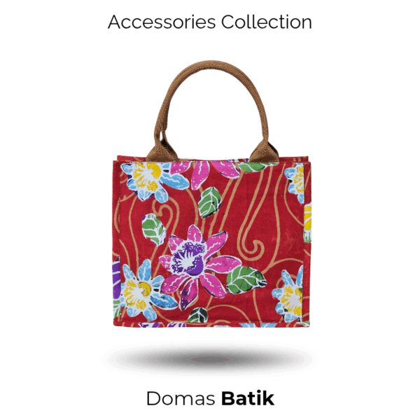 Handbag Batik Modern Batik Cap Tulis Red Abstrak BD 0401079 - Image 4