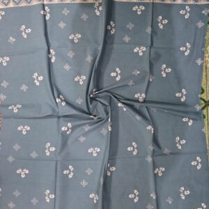 Kain Batik Katun Cap 2 Warna Biru Putih BD 0102008