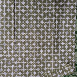 Kain Batik Katun Cap 2 Warna Sage Putih BD 0102009